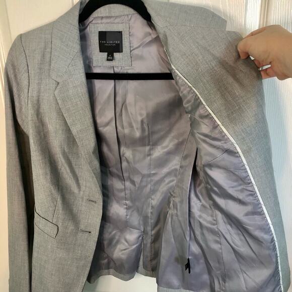 The Limited Collection Gray Two Button Long Sleeve Lined Blazer Work - Size 2 - Picture 5 of 6